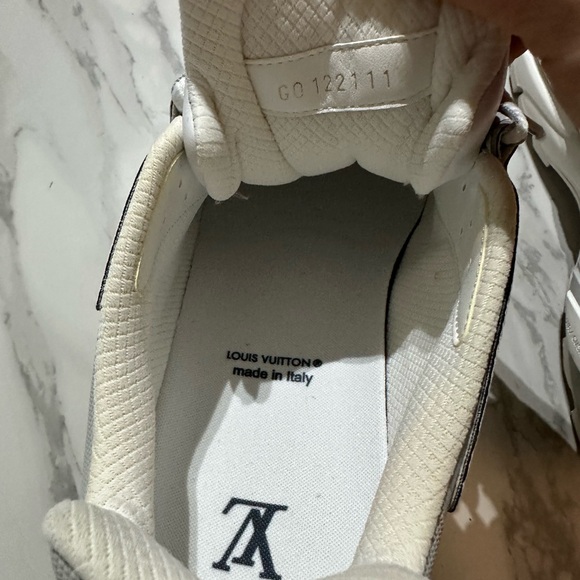 Louis Vuitton White and Gray Sneakers - Picture 9 of 11